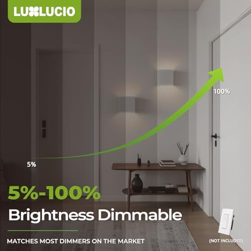 2 Pack Bright Silver Up and Down LED Wall Sconce, IP65 Waterproof Indoor - Image 6