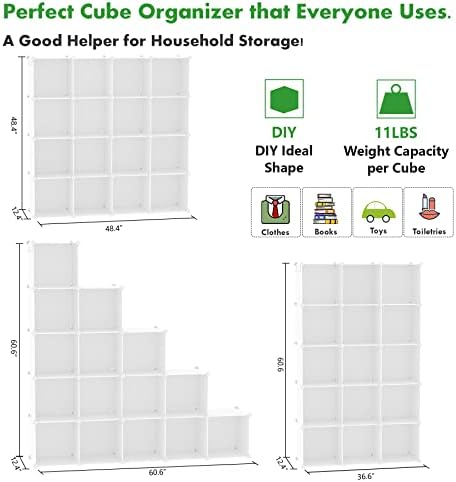 C&AHOME 16 Cube Storage Organizer Cube Shelves Units Storage Cubes - Image 3