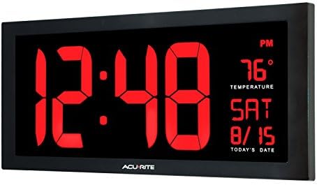 AcuRite (75100MA1 18" Red LED Digital Indoor Clock - Image 2