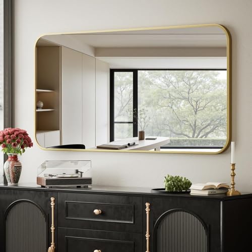 BEAUTYPEAK 26" x 38" Rectangular Aluminum Alloy Frame Wall Mounted Bathroom by BEAUTYPEAK