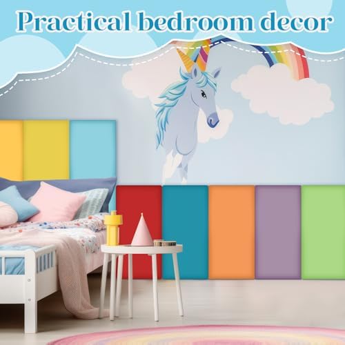 24 Pack Wall Padding Headboard 15.75" x 7.87" x 1.18" Rainbow Colors - Image 5