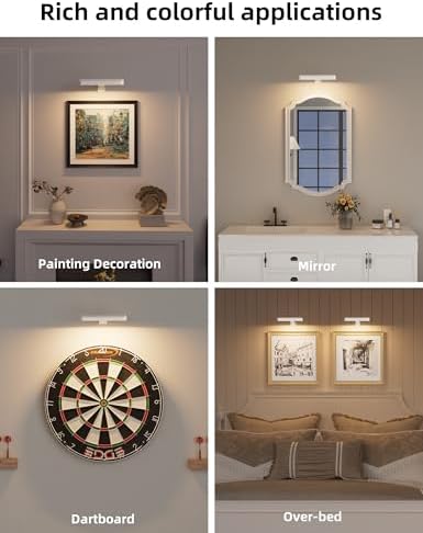 Picture Light for Wall, Cordless Rechargeable Picture Light, 2 Pack White - Image 6