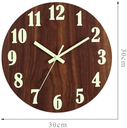 HZDHCLH Luminous Wall Clock 12 Inch Silent Non Ticking Clock - Image 6