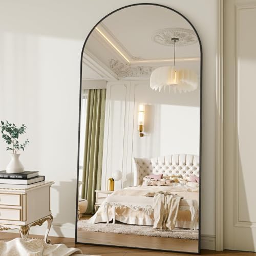 81"×41" Floor Mirror Full Length Arched Full Length Mirror Black - Image 2