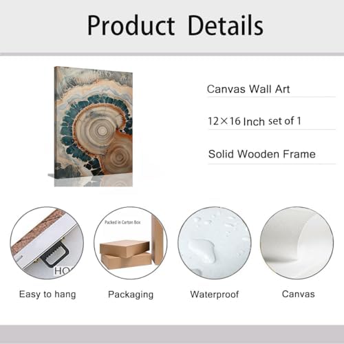 Tree Ring Wall Art Framed, Modern Nature Decor - Image 5