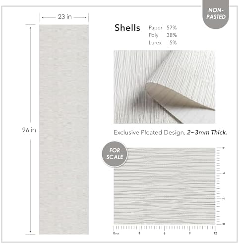 GoDear Design White Textured Wallpaper Cabinet Covers - Image 4