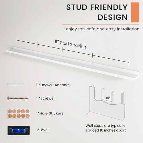 Picture Ledge Shelf, Long Floating Shelves - Image 5