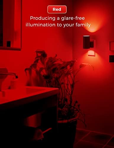 L LOHAS LED Red Night Light, Circadian Night Lights Plug into Wall, 4 Pack - Image 4