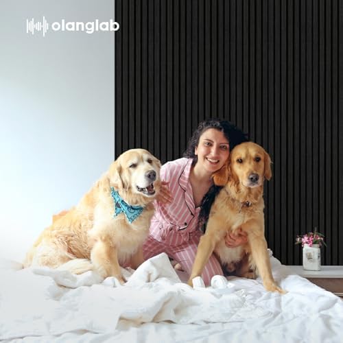 Olanglab Wood Panels for Wall 4Pack 94.5"x12.6" Matte Black - Image 2