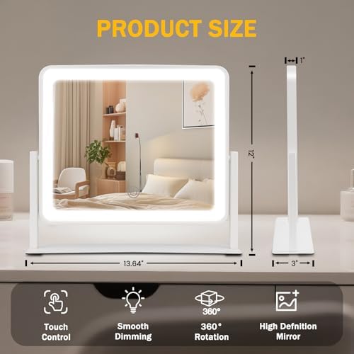 Vanity Mirror with Lights, HD Professional Mirror, Smart Touch with 3-Color - Image 5