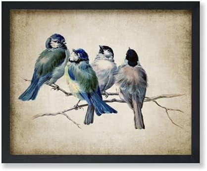Poster Master Blue Birds On Branch Poster by PosterMaster