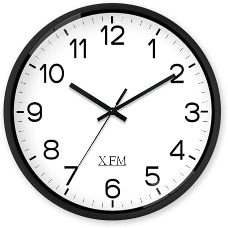 XFM 8 Inch Modern Small Wall Clocks Battery Operated by XFMWallClock