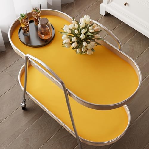 VaryPaper 15.7"x78.7" Mustard Yellow Velvet Fabric Self Adhesive Flocking - Image 7