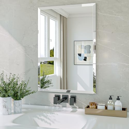 Frameless Bathroom Mirror by Unknown