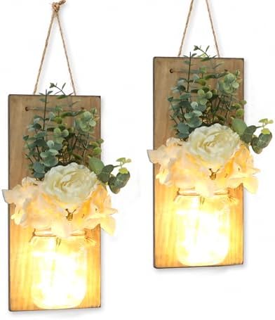 Rustic Wall Hangings Set of 2, XL Jacobean by LiveinspiredLiveBesuerte