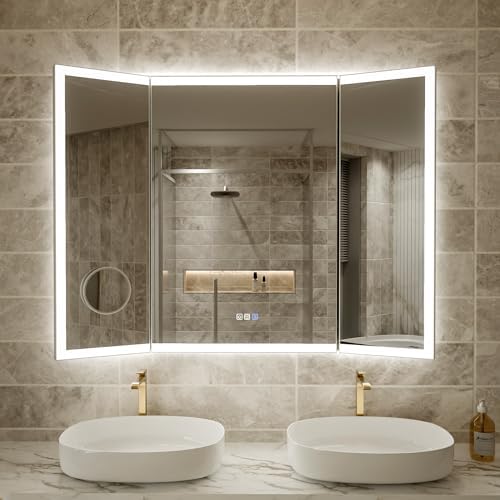 48x36 Trifold Bathroom Mirror by YUGAHompack
