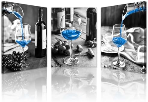 Lapremoly Blue Wine Wall Art Prints by Lapremoly