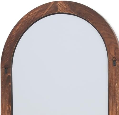 Otlsh Full Length Mirror, Wood Frame, Standing Mirror, Wall Mirror-Walnut - Image 4