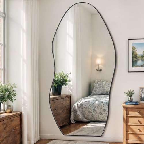 Antok Irregular Full Length Mirror, Standing Hanging Leaning Irregular Mirrors - Image 2