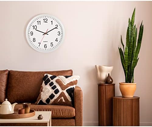 Bernhard Products White Wall Clocks, 2 Pack Silent Non Ticking - Image 2
