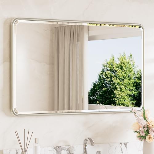 TETOTE Brushed Nickel Vanity Mirror by TETOTE