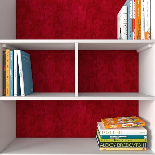 Decotalk Velvet Wallpaper Red Velvet Peel and Stick Wallpaper Felt Fabric Wall - Image 3