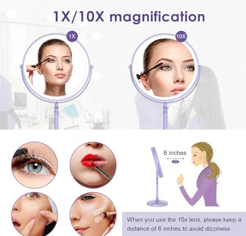 DEIOVWXS Makeup Mirror, Rechargeable Vanity Mirror - Image 4