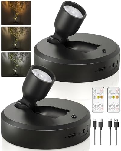 EZVALO 2-Pack Spotlight Indoor, Rechargeable Battery Picture Lights, Wireless by EZVALO