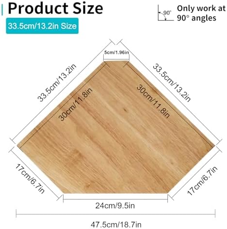 Corner Wall Shelf, Solid Oak Wood Floating Corner Shelf Organizer - Image 3