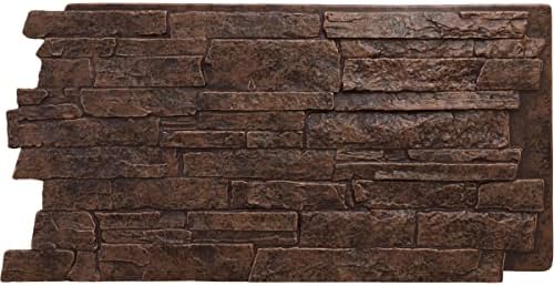 EverStone Acadia Ledge Faux Stone Panel, Sequoia Valley Color by EkenaMillwork