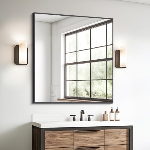 BONEWEI Bathroom Mirror, 36x40 inch Wall Mirror by BONEWEI