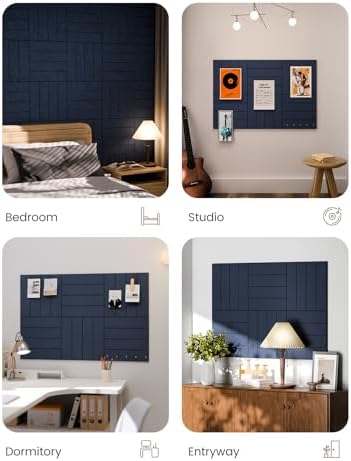 Fluxynara Felt Bulletin Board & Cork Board Alternative, Carbon Blue - Image 6
