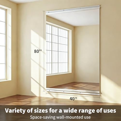 VooBang Home Gym Mirror 1 PCS 40"×80", Frameless Wall Mirror Full Length - Image 3