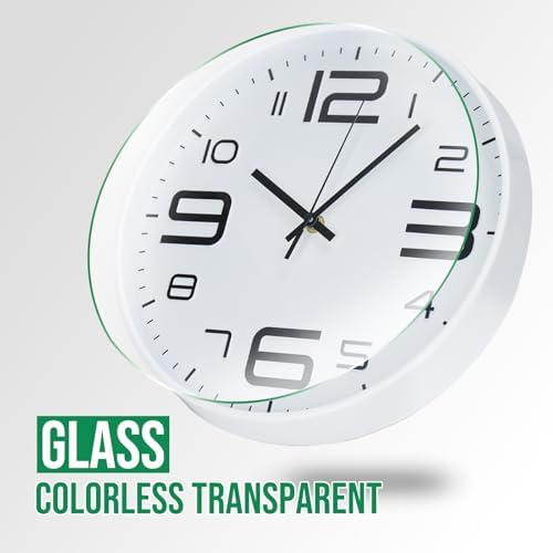 Wall Clock Modern Non-Ticking Battery Operated Wall Clocks Silent Quartz - Image 5
