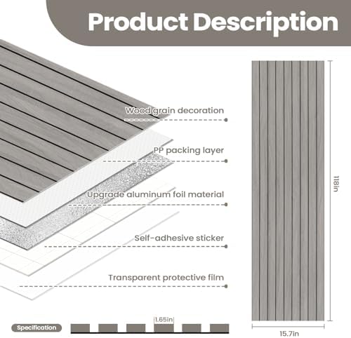 Abyssaly Peel and Stick PVC Slat Wall Panel Self-Adhesive Wall Panels - Image 4