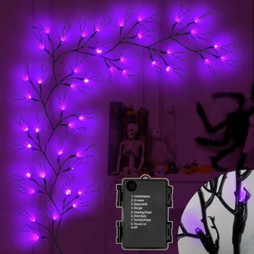 6 Ft Halloween Decor Vine with 45 LED Lights, Adjustable Shape by Unknown