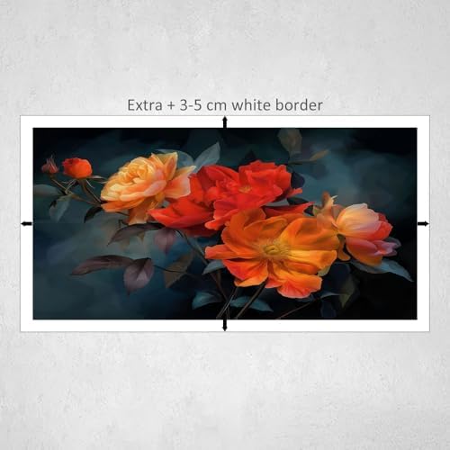 Canvas Wall Art Surreal Elegant Rose Plant Picture Canvas Poster Print Artwork - Image 5