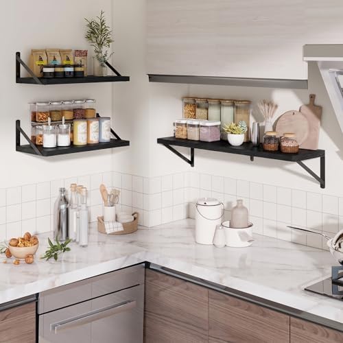Deep Wall Shelves 40"W x 8"D Engineered Wood Floating Shelves - Image 2