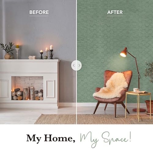GoDear Design Green Textured Wallpaper Cabinet Covers - Image 6
