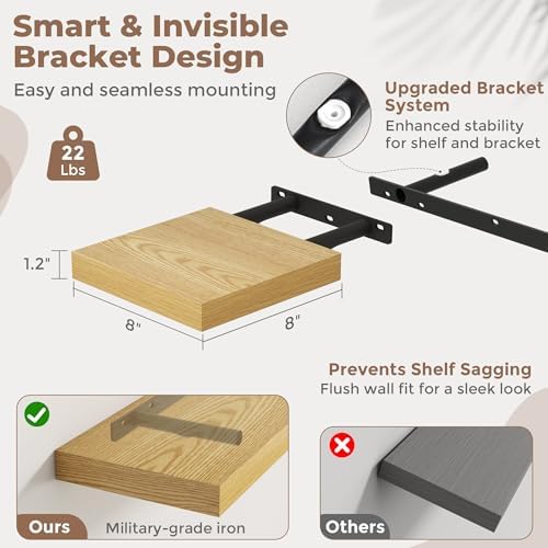 8 Inch Floating Shelves for Wall - Image 3