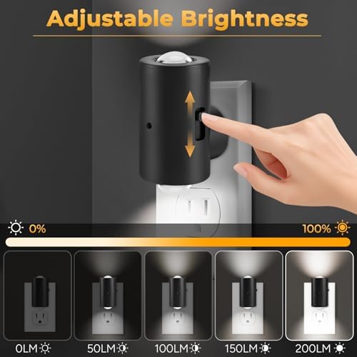 LED Night Lights Plug into Wall, Dimmable Plug in Night Light 5000K, 4 Pack - Image 3