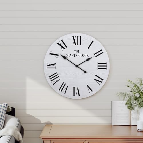 ARTPOWER 24” Large Farmhouse Wall Clock - Image 7