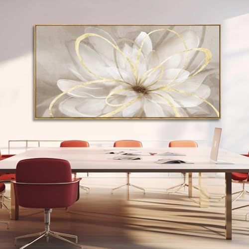 SOUGUAN Room Decor Large Canvas Wall Art Living Room Decor Gold Wall Decor Line - Image 6