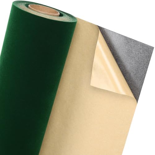 Livelynine 15.8x197 Dark Green Peel and Stick Wallpaper Velvet Wrapping Paper - Image 6