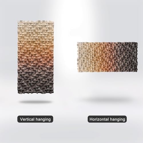 LIUZEYUE Warm Gradient Pine Relief, Rustic Wood Wall Art, Sculpted Art - Image 5