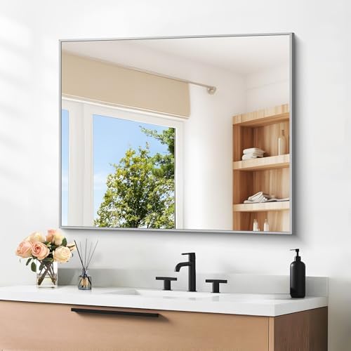 DESBING 30" x 30"Bathroom Mirror, Decorative Rectangular Vanity Mirror by DESBING