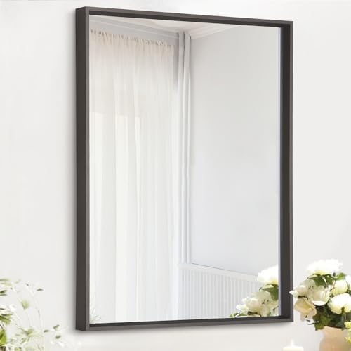 AAZZKANG Rectangular Metal Frame Mirror 26"x18" Retro Bathroom Bedroom Wall by AAZZKANG