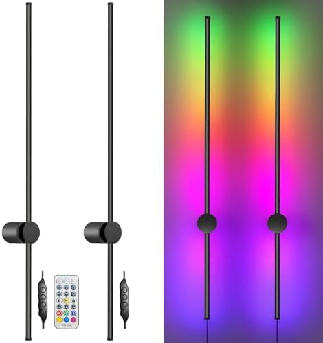 RGB LED Wall Sconces Set of Two by GOODATE