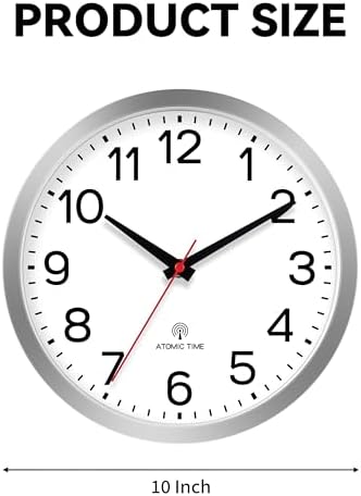 AKCISOT 10 Inch Wall Clock, Silent Battery Operated Analog Clock - Image 6