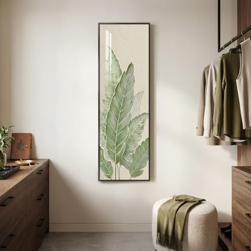 Framed Sliding Wall Mounted Green Full Length Mirror, Full Body Mirror - Image 6